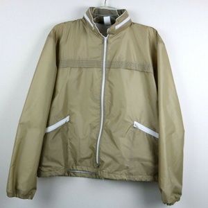 Aqua Sheen Womens Jacket Windbreaker Zipper Pocket